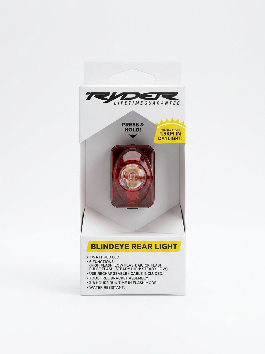 Ryder Blindeye Rear Light - rechargeable