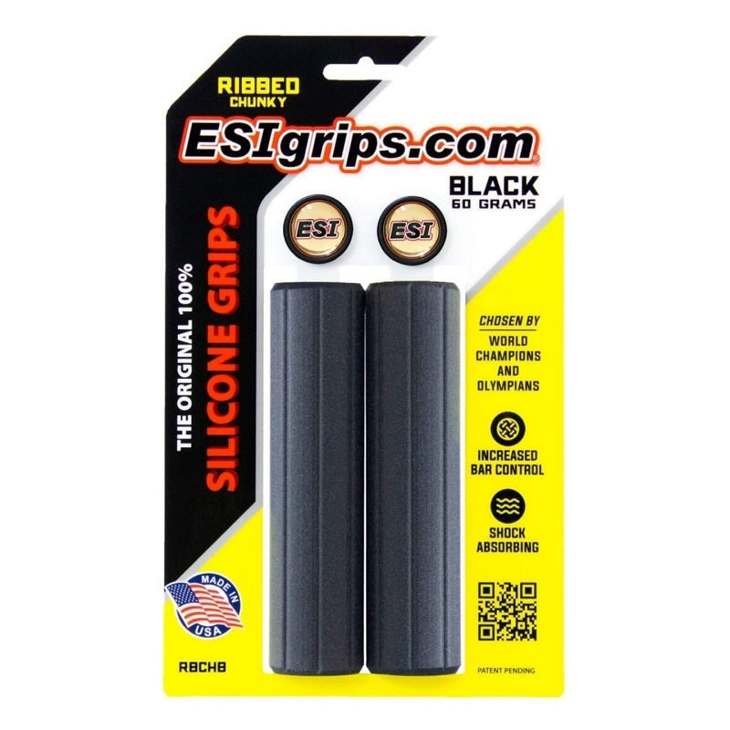 ESI Chunky Ribbed Silicone Grips - black