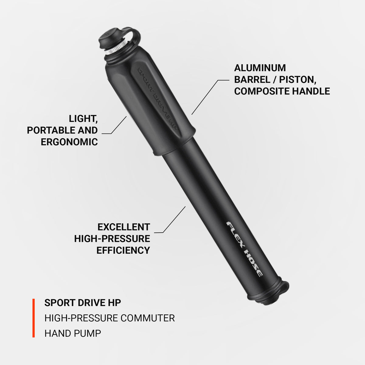 Lezyne Sport Drive High Pressure Hand Pump