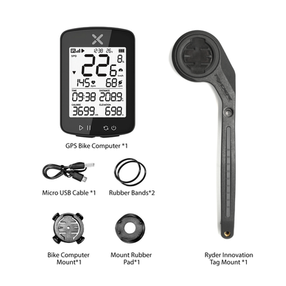 XOSS G+ GPS Smart Cycling Computer with Ryder AirTag Mount