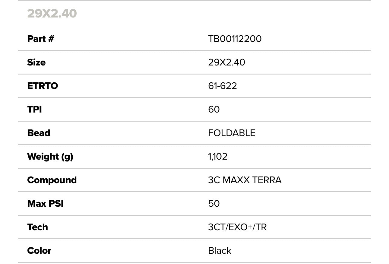 Maxxis Minion DHR II Tyre (29x2.4) EXO+