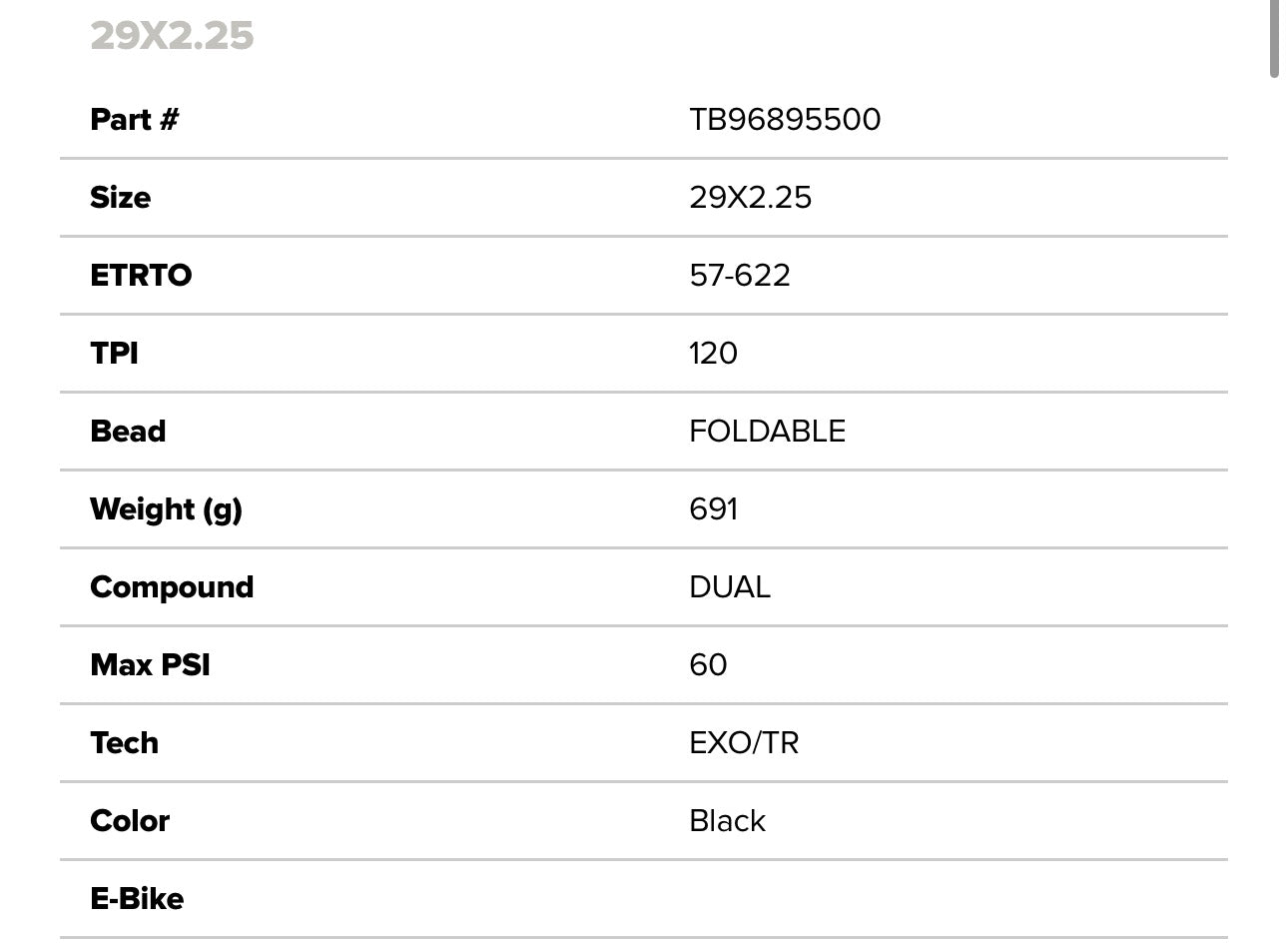 Maxxis Aspen Tyre (29x2.25)