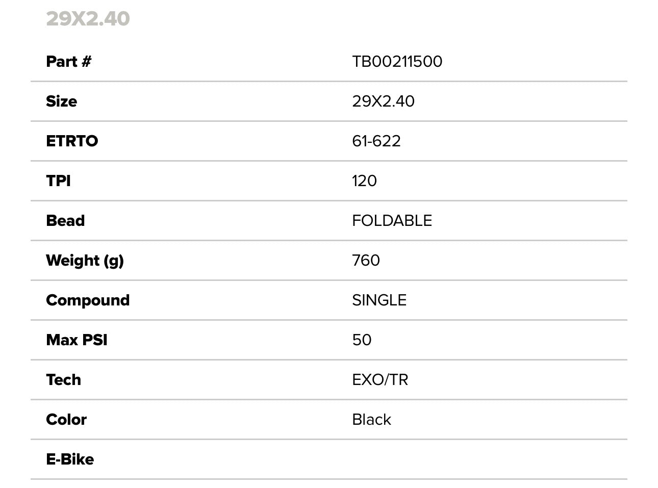 Maxxis Aspen Tyre (29x2.4)