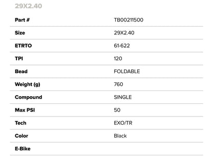 Maxxis Aspen Tyre (29x2.4)