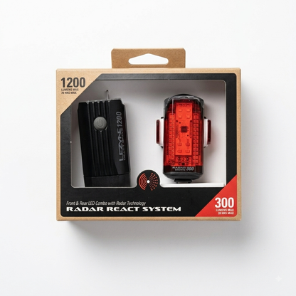 Lezyne Radar React system-Front and Rear LED Combo