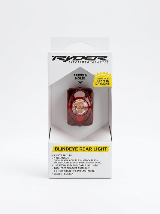 Ryder Blindeye Rear Light - rechargeable