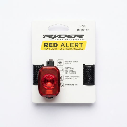 Ryder Red Alert Rear Light - rechargeable