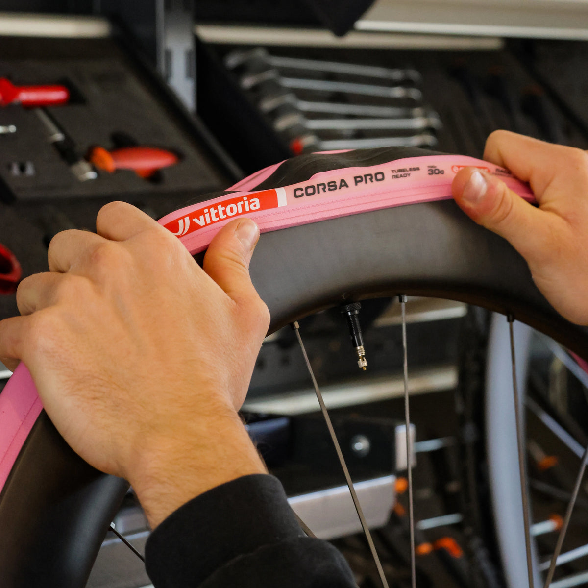 Vittoria Corsa Pro TLR Road Tyres - PINK