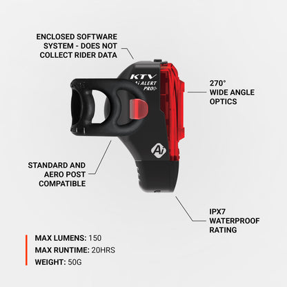 Lezyne KTV AI Alert Rear Light - 150lm