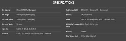 Cadex 4-Spoke Disc Carbon WheelSystem