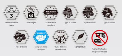 Buzzrack Beetle 3 Bike Hatchback Boot Rack